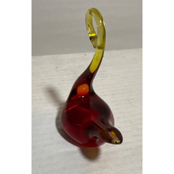 Olands Hyttan Sweden Blown Glass Swan Paperweight Figure 2.75” Stunning - Picture 2 of 8